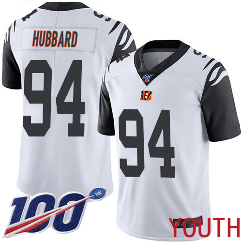 Cincinnati Bengals Limited White Youth Sam Hubbard Jersey NFL Footballl #94 100th Season Rush Vapor Untouchable